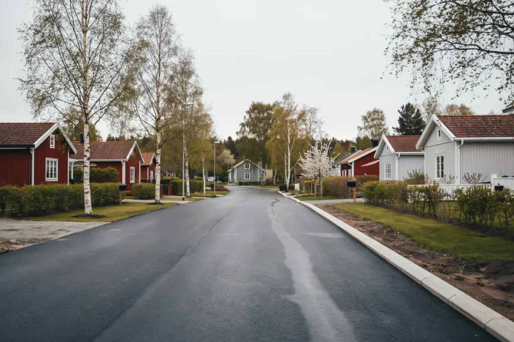 asfaltsl ggning och bel ggningsarbeten p lokalgata i taxinge nykvarn