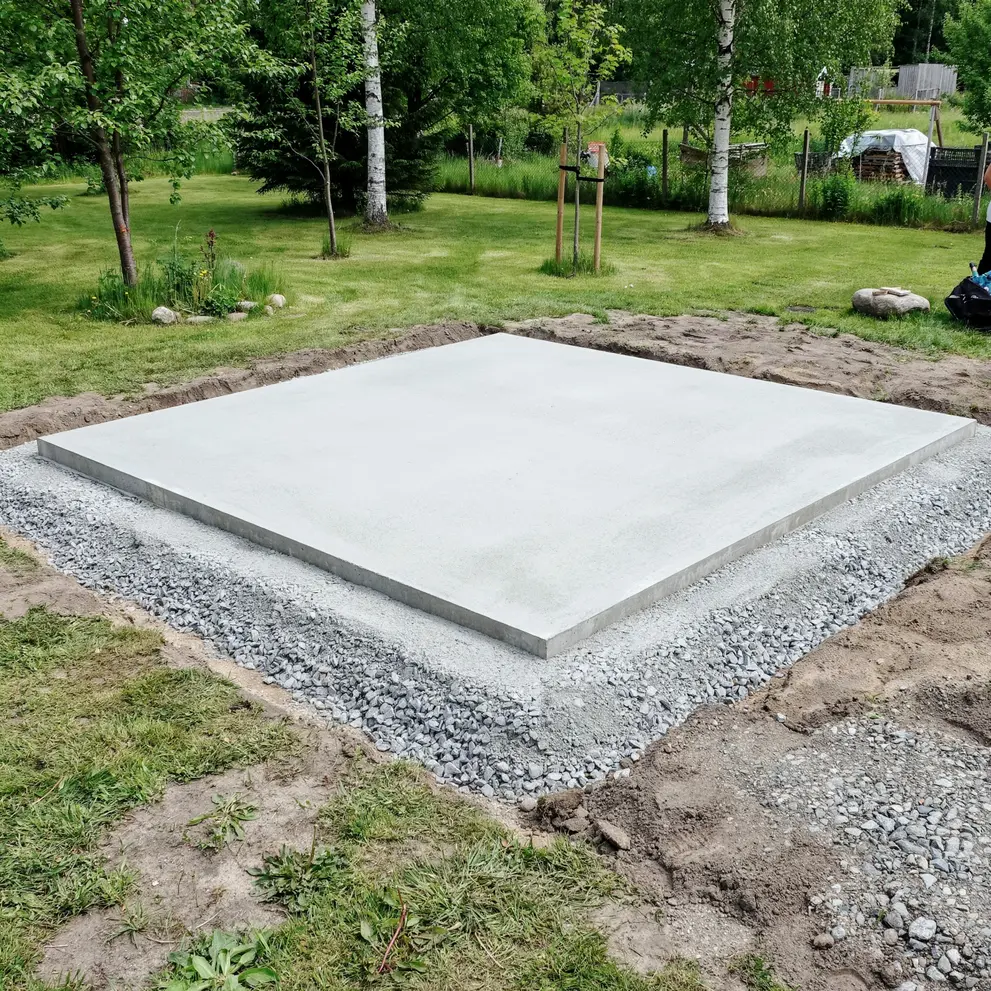 anlagga husgrund gjutning betongplatta nykvarn sormland stockholm